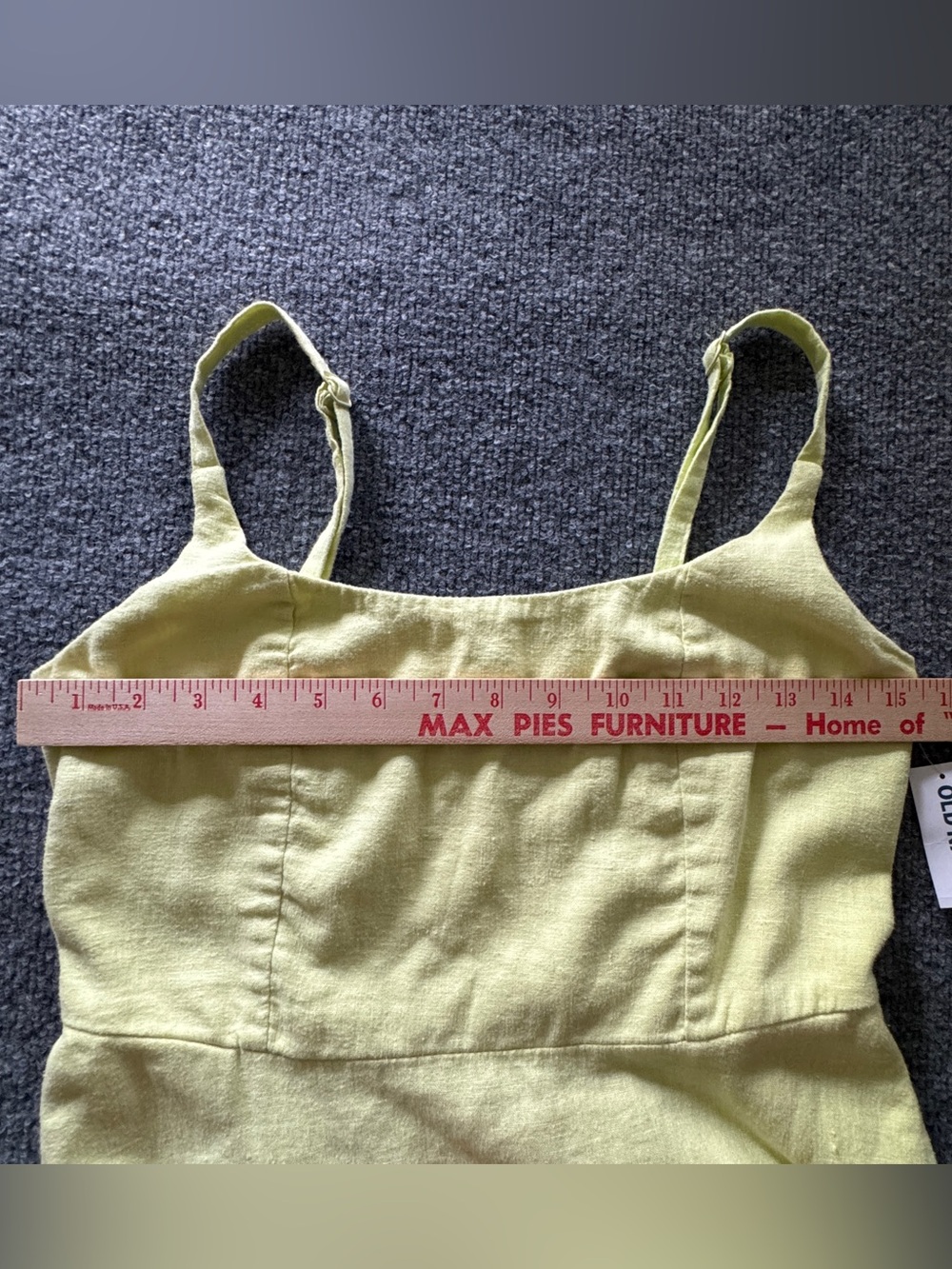 Old Navy Linen Blend Mini Dress S Lime Coastal Resort Sundress NWT - Picture 10 of 10